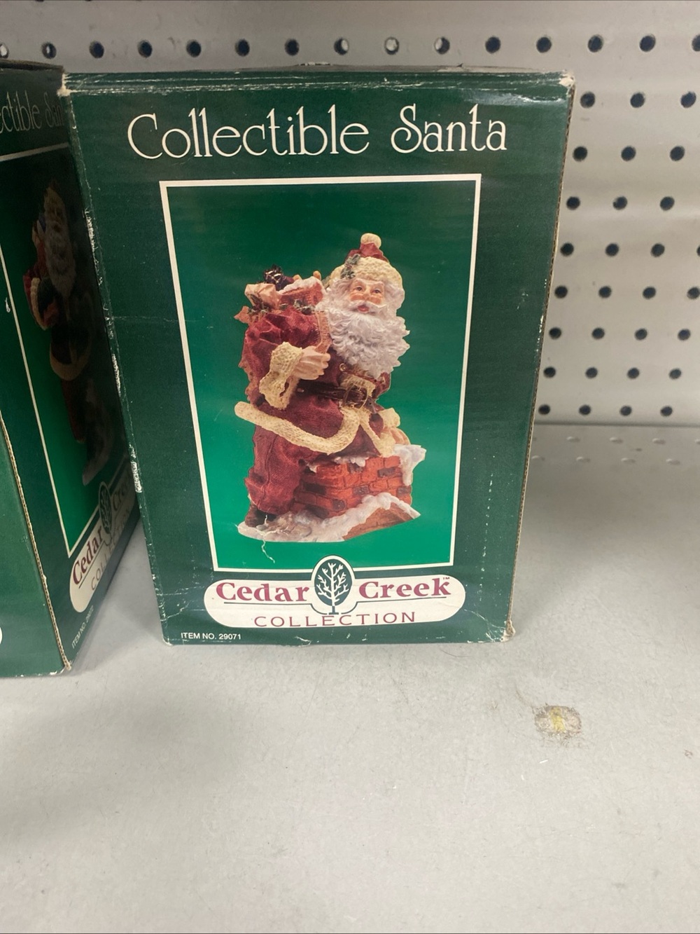 Vintage Cedar Creek Collection Santa w/ Bag And Chimney (Original Box included)